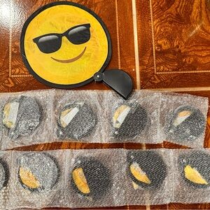 Folding cool smiling fans